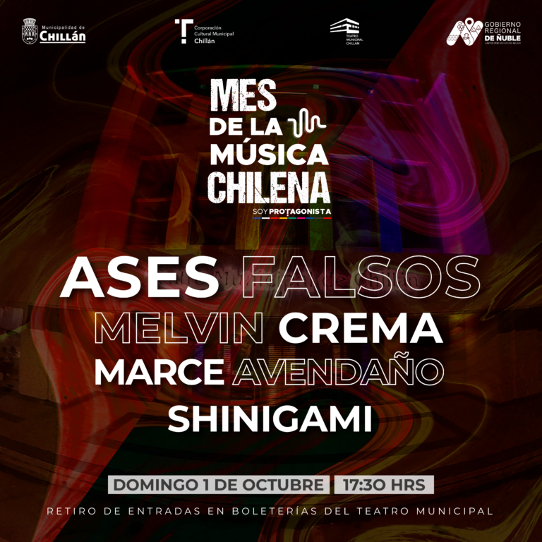 Teatro Municipal celebra Mes de la Música Chilena con Ases Falsos y bandas locales